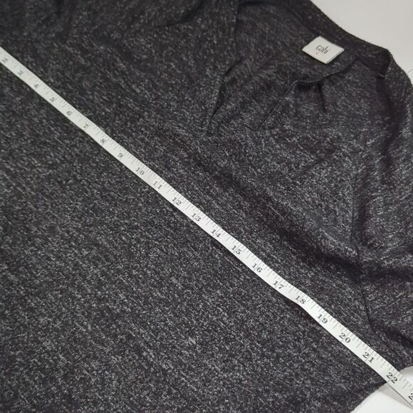 Cabi Dress Womens Large Gray #3829 PJ Dark Gray/Black Knit Long Sleeve Dress - Picture 9 of 10
